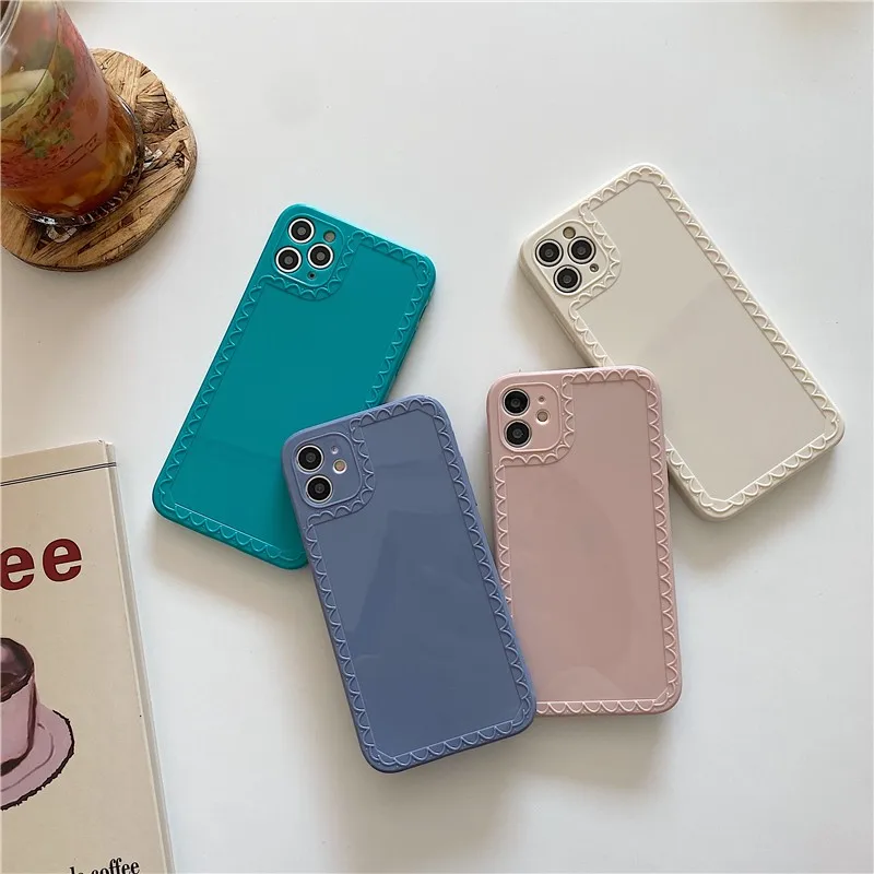 Simple Pure color frame lace Couple's Phone Cover Case For Iphone X 11 pro Xs Max Xr 10 8 7 Plus SE 4.7 Luxury soft Coque Fundas
Simple Pure color frame lace Couple's Phone Cover Case For Iphone X 11 pro Xs Max Xr 10 8 7 Plus SE 4.7 Luxury soft Coque Fundas