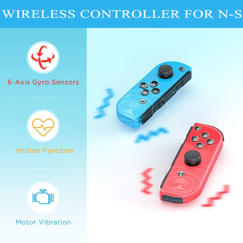 For Nintend Switch Accessories Wireless Controller Joy Pad Console Left Right Replacement Supoort Bluetooth & Vibration & Gyro
For Nintend Switch Accessories Wireless Controller Joy Pad Console Left Right Replacement Supoort Bluetooth & Vibration & Gyro