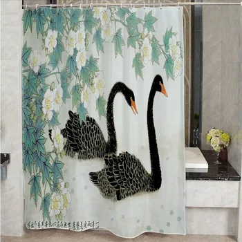 Chinese style Retro printing shower curtain animal bathroom curtain waterproof polyester fabric standard size with 12 hooks TA
Chinese style Retro printing shower curtain animal bathroom curtain waterproof polyester fabric standard size with 12 hooks TA