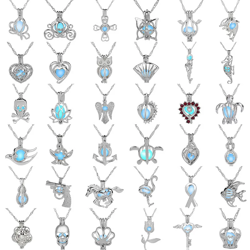 Glow in The Dark Locket necklace For Women Gun skull Heart mermaid Cross tortoise Glowing beads cage pendant Fashion Jewelry
Glow in The Dark Locket necklace For Women Gun skull Heart mermaid Cross tortoise Glowing beads cage pendant Fashion Jewelry