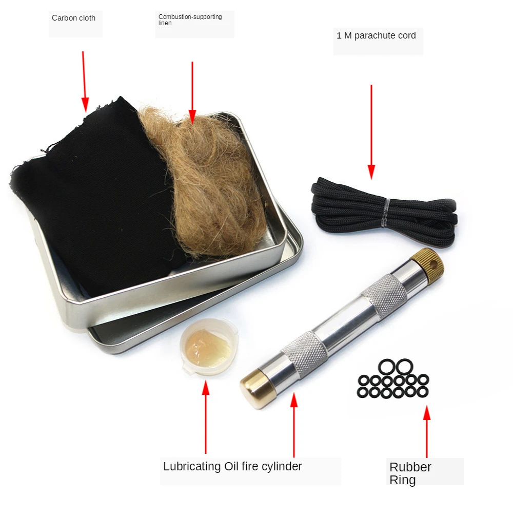 Brass Fire Piston Kit Outdoor Emergency Tools Flame Maker Fire Starter Tube Air compression torch Camping Picnic Outdoor Tools
Brass Fire Piston Kit Outdoor Emergency Tools Flame Maker Fire Starter Tube Air compression torch Camping Picnic Outdoor Tools