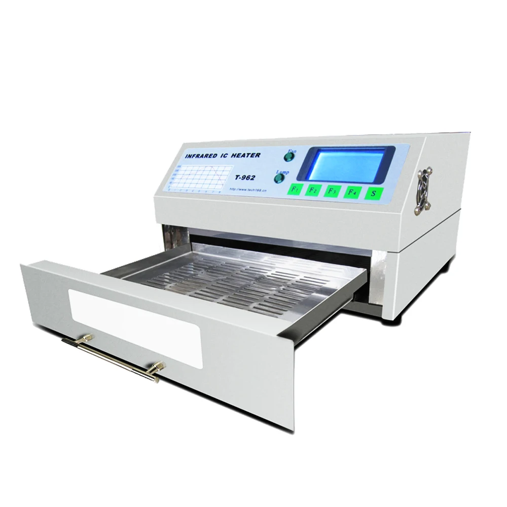 T962 Reflow Solder Oven BGA SMD SMT Rework Sation T 962 Reflow Wave Oven PUHUI T-962 Infrared IC Heater
T962 Reflow Solder Oven BGA SMD SMT Rework Sation T 962 Reflow Wave Oven PUHUI T-962 Infrared IC Heater