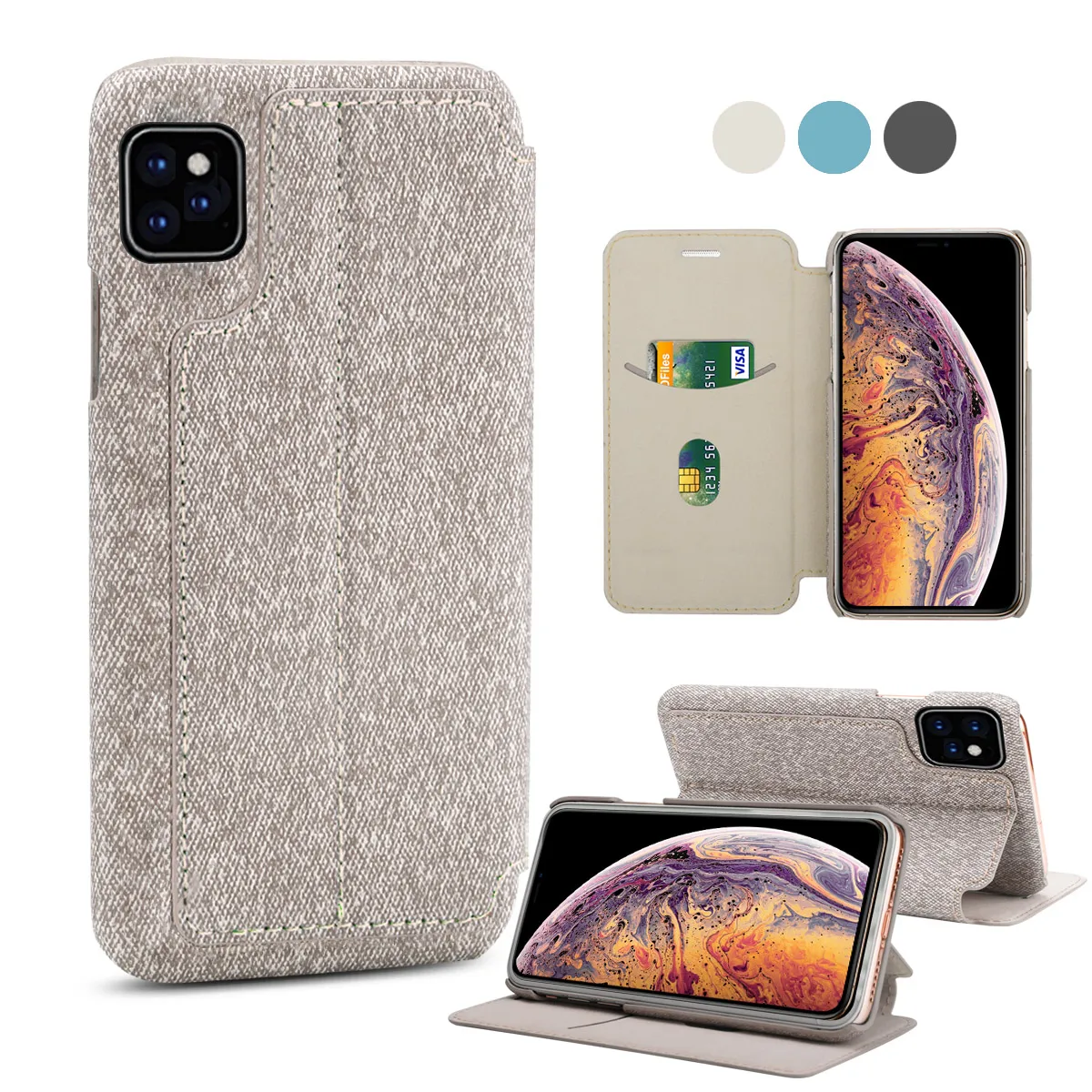 For 2019 iPhone 11/11 Pro/11 Pro Max Phone Case Fabric Flip Stand Wallet Case with Card Slots protective Cover For iPhone 11
For 2019 iPhone 11/11 Pro/11 Pro Max Phone Case Fabric Flip Stand Wallet Case with Card Slots protective Cover For iPhone 11