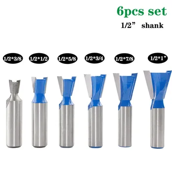 6Pcs/set 12/12.7mm Shank Dovetail Router Bits Set Woodworking Milling Cutter Anti Kickback Design For Woodworking
6Pcs/set 12/12.7mm Shank Dovetail Router Bits Set Woodworking Milling Cutter Anti Kickback Design For Woodworking