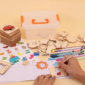 100pcs Board School Paint Tools Wooden Drawing Toy Set Educational Coloring Book Paint Learning Coloring Board Toy
100pcs Board School Paint Tools Wooden Drawing Toy Set Educational Coloring Book Paint Learning Coloring Board Toy