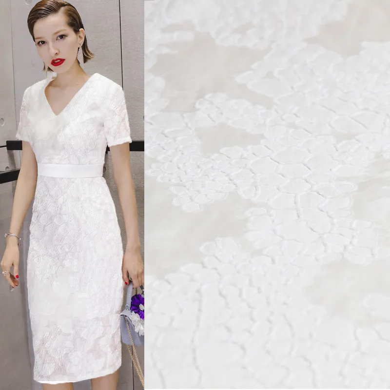 Pearlsilk White Petals Embroider Silk Organza Satin Fabrics Garment Materials Autumn Dress The Sewing Cloth Freeshipping 
Pearlsilk White Petals Embroider Silk Organza Satin Fabrics Garment Materials Autumn Dress The Sewing Cloth Freeshipping