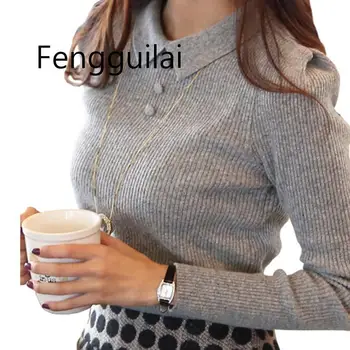 Women Sweater 2020 New Fashion Casual Spring Autumn Women Solid Color Buttons Work Office Pullover Slim Knitted Sweaters
Women Sweater 2020 New Fashion Casual Spring Autumn Women Solid Color Buttons Work Office Pullover Slim Knitted Sweaters