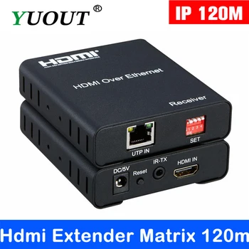 YUOUT 1080P HDMI Matrix Extender 120m via Cat5e/6 Ethernet Cable support TCP/IP HDMI Transmitter and Receiver WIth IR
YUOUT 1080P HDMI Matrix Extender 120m via Cat5e/6 Ethernet Cable support TCP/IP HDMI Transmitter and Receiver WIth IR