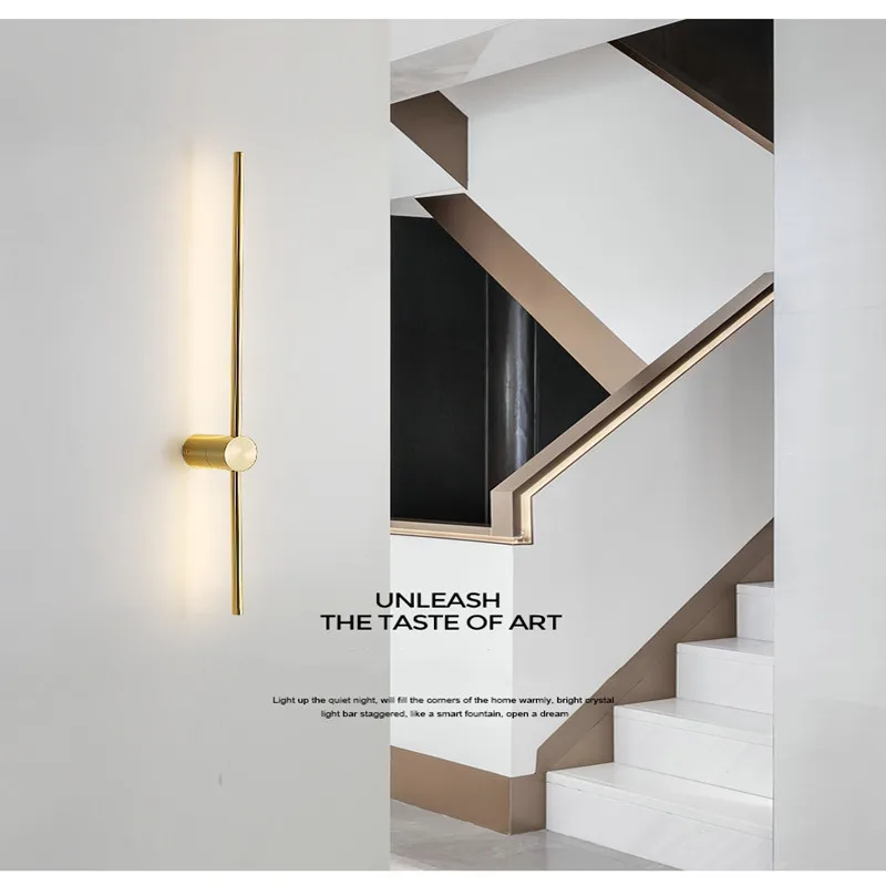 Роскошный медный настенный светильник в стиле постмодерн, креативная дизайнерская лампа на зеркало в спальню, гостиную, коридор, полоску, лампа на стену
Роскошный медный настенный светильник в стиле постмодерн, креативная дизайнерская лампа на зеркало в спальню, гостиную, коридор, полоску, лампа на стену