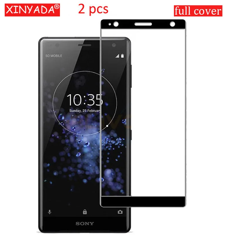 Xinyada 2 шт. полное покрытие защита закаленное стекло для Sony Xperia XZ2 Compact XZ1 Mini Premium XZ