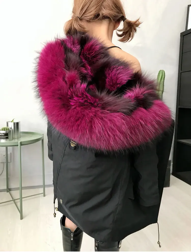 kids parkas natural fox fur child coats for winter (12)