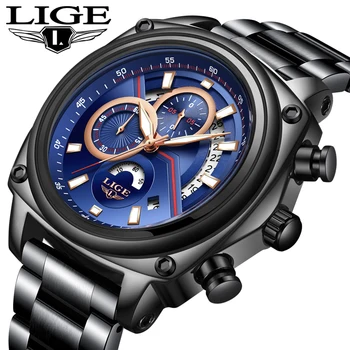 reloj hombre LIGE Mens Watches Top Luxury Brand Business Stainless Steel Quartz Watch Mens Casual Waterproof Date Chronograph
reloj hombre LIGE Mens Watches Top Luxury Brand Business Stainless Steel Quartz Watch Mens Casual Waterproof Date Chronograph