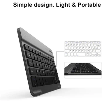 Wireless Keyboard Ultra-Thin 7 Color LED Backlit Wireless Bluetooth Tablet Keyboard for Android, Mac OS, Windows Tablet Phone
Wireless Keyboard Ultra-Thin 7 Color LED Backlit Wireless Bluetooth Tablet Keyboard for Android, Mac OS, Windows Tablet Phone