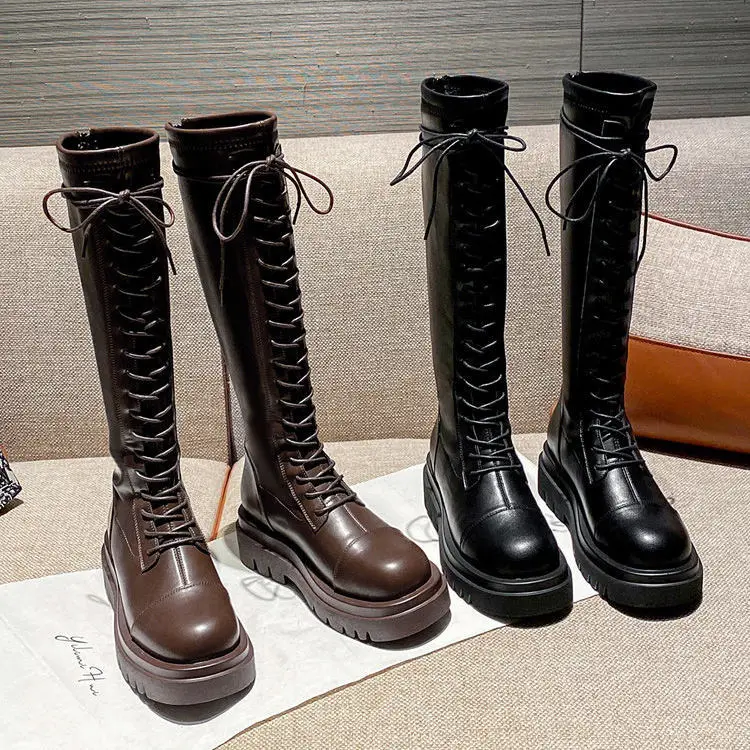 High women's autumn/winter single boots 2020 net red and black hundred can not match the knee-length knight English horse boots
High women's autumn/winter single boots 2020 net red and black hundred can not match the knee-length knight English horse boots