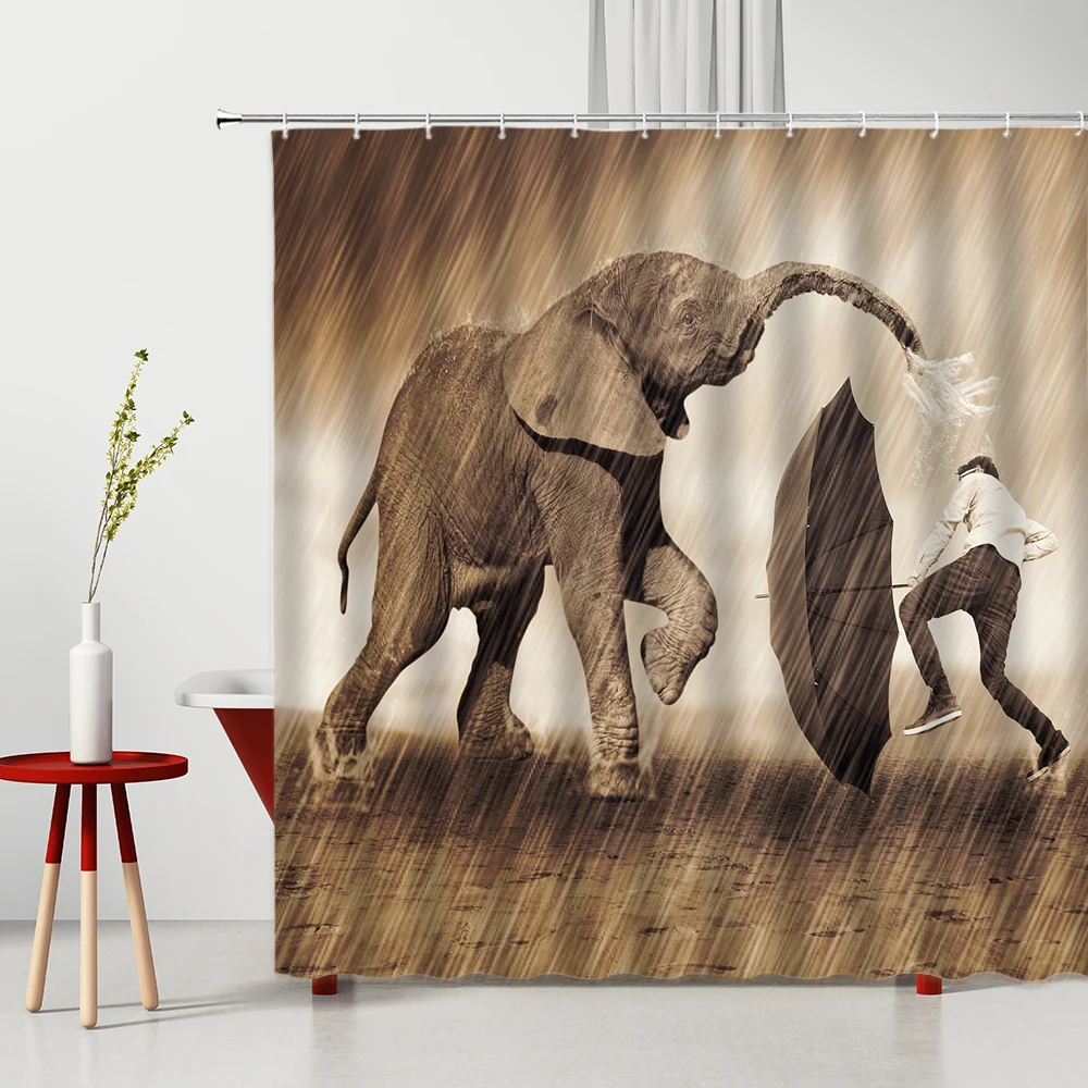 Elephant Shower Curtain Elephant Rainy Day Island Funny And Funny Polyester Fabric Bathtub Decoration Hanging Curtain Waterproof
Elephant Shower Curtain Elephant Rainy Day Island Funny And Funny Polyester Fabric Bathtub Decoration Hanging Curtain Waterproof