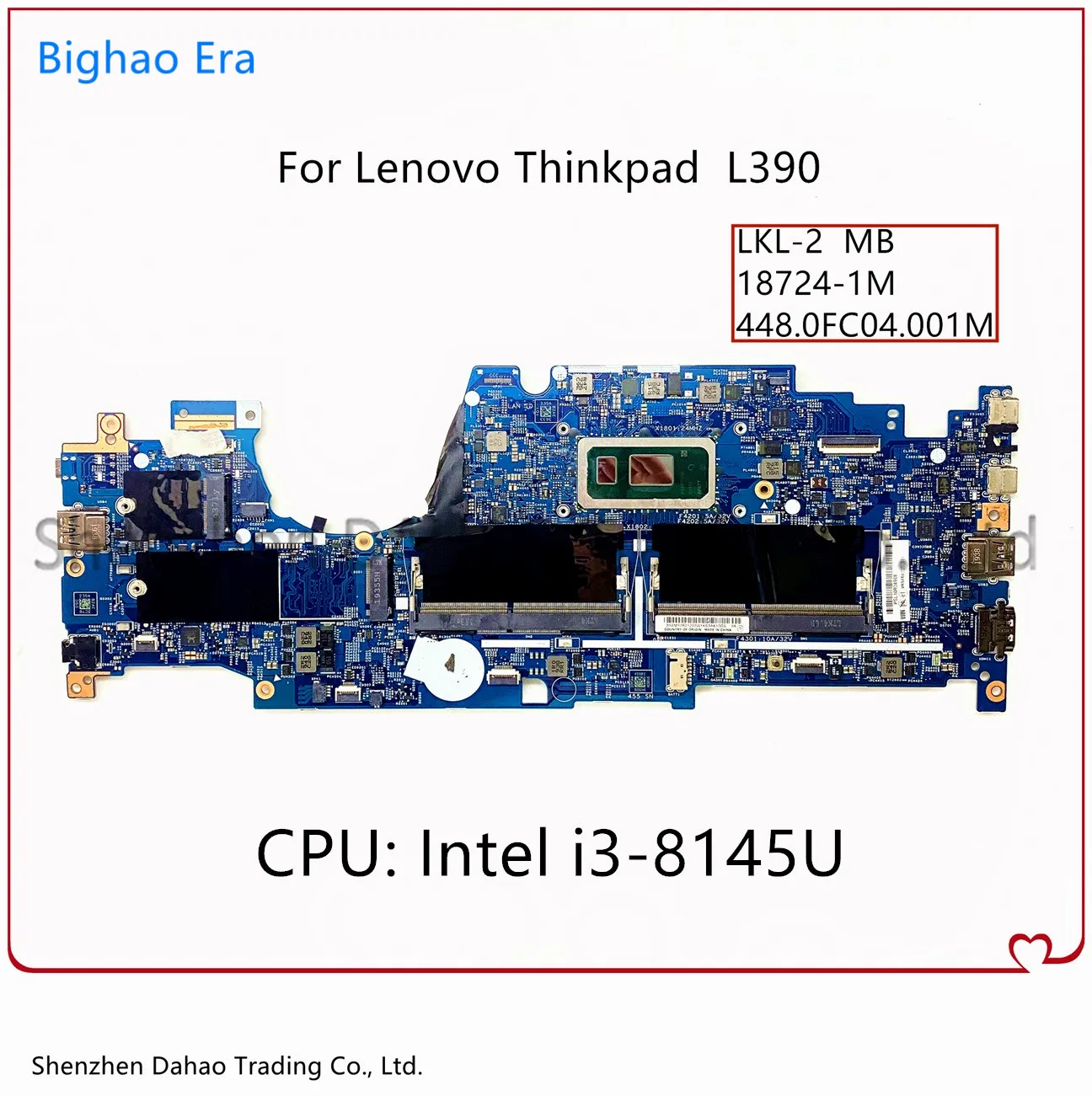 Fru: 02DL830 материнская плата для ноутбука Lenovo Thinkpad L390 Yoga с i3-8145U CPU 448.0FC04.001M 18724-1M 100%