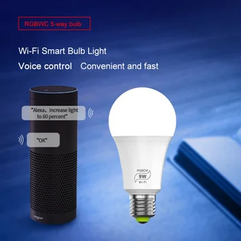 9W Wifi Bulb Light Led Wifi RGBWW Smart Bulb Compatible With Alexa And Google Home
9W Wifi Bulb Light Led Wifi RGBWW Smart Bulb Compatible With Alexa And Google Home