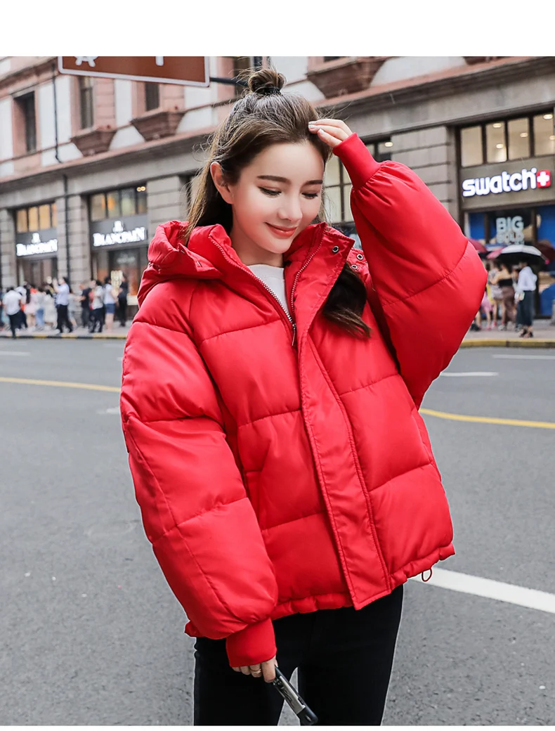 2020 New Autumn Winter Jacket Hooded Women Coat Loose  Cotton-padded Short Jackets Female Parka Warm Casual Plus Size Overcoat