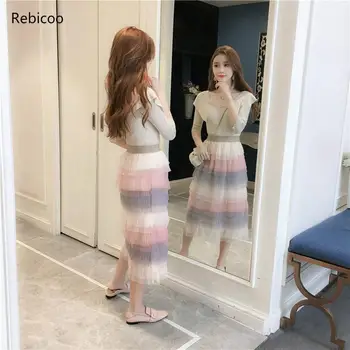 New Summer Women's Tired Stitching Mesh Skirt Women High Waist Slim Cake skirts Beach Vocation Holiday Pleated Skirt Pink
New Summer Women's Tired Stitching Mesh Skirt Women High Waist Slim Cake skirts Beach Vocation Holiday Pleated Skirt Pink