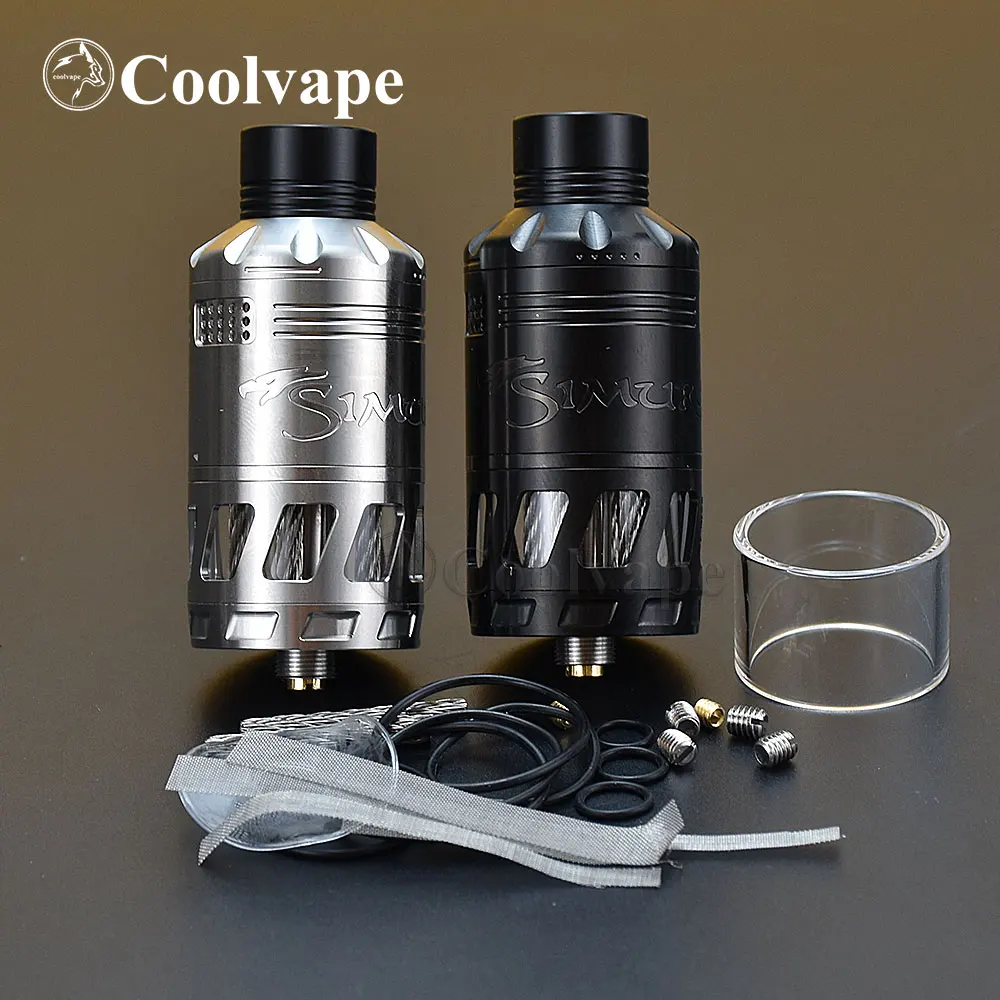 

wolfcoolvape Simurg SX RTA atomizer rta Airflow Rebuildable 6.5ml Topfilling 25mm 316ss rta Tank atomizer vs artemis rdta v1.5