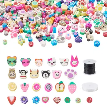 1 Set Mixed Shape Color Handmade Polymer Clay Beads For DIY Jewelry Making With Waxed Polyester Cords and Elastic Crystal Thread
1 Set Mixed Shape Color Handmade Polymer Clay Beads For DIY Jewelry Making With Waxed Polyester Cords and Elastic Crystal Thread