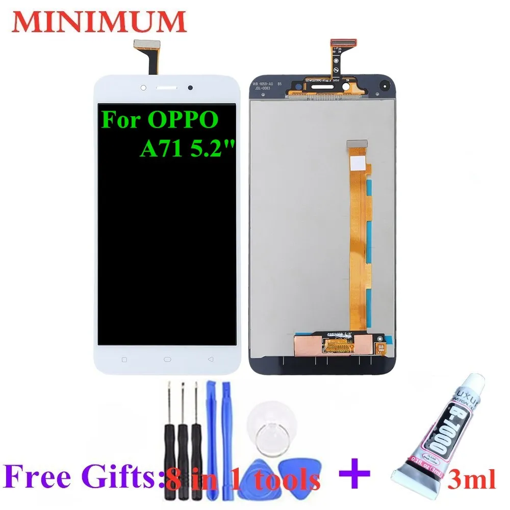 For OPPO A71 5.2" LCD Display Touch Screen Digitizer Assembly Replacement Parts + Tools For OPPO A 71 LCDs
For OPPO A71 5.2" LCD Display Touch Screen Digitizer Assembly Replacement Parts + Tools For OPPO A 71 LCDs
