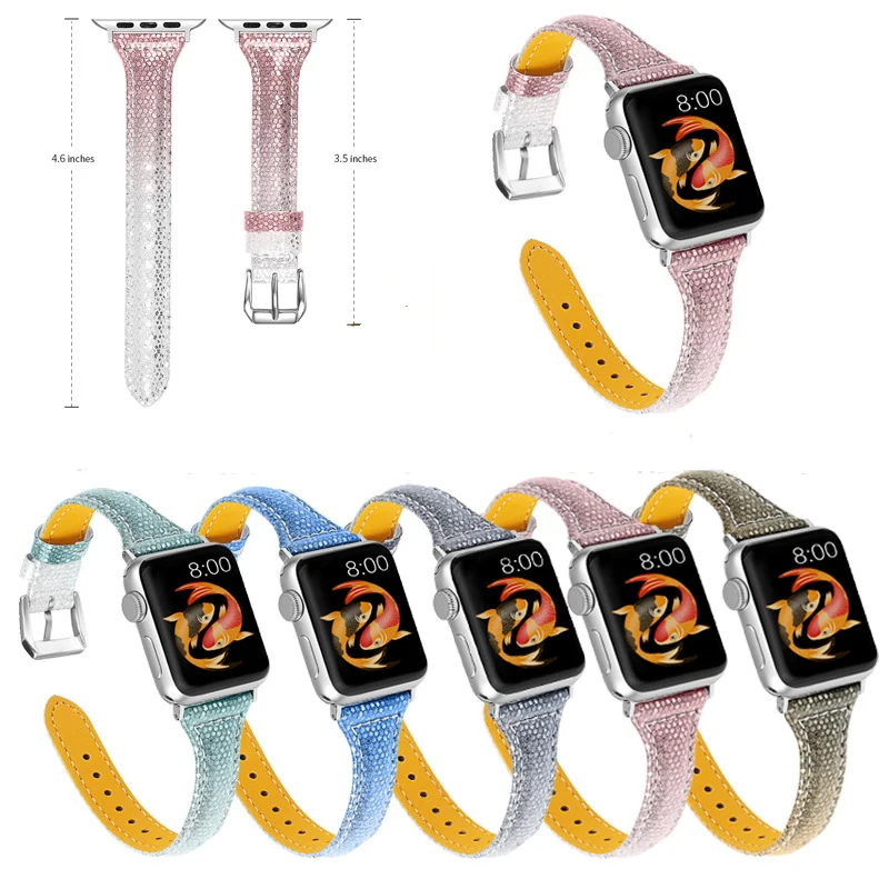 Gradient Leather Loop Strap for Apple Watch Band Series5/4 42mm 38mm Watch Band for Iwatch 44mm 40mm 3/2/1 Bracelet
Gradient Leather Loop Strap for Apple Watch Band Series5/4 42mm 38mm Watch Band for Iwatch 44mm 40mm 3/2/1 Bracelet