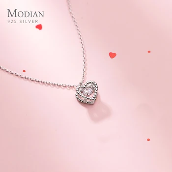 Modian Shining Small Cubic Zircon Love Hearts Real 925 Sterling Silver Pendant Necklace for Women Fine Jewelry Valentine's Gift
Modian Shining Small Cubic Zircon Love Hearts Real 925 Sterling Silver Pendant Necklace for Women Fine Jewelry Valentine's Gift