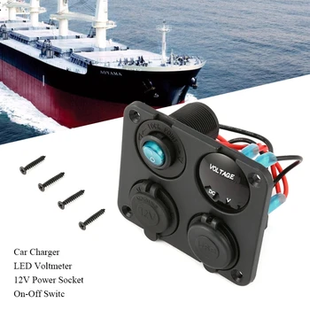 4 in 1 Dual USB Ports Charger, LED Voltmeter, 12V Power Socket and On-Off Switch for Car,Boat & RV LED Switch Panel Blue
4 in 1 Dual USB Ports Charger, LED Voltmeter, 12V Power Socket and On-Off Switch for Car,Boat & RV LED Switch Panel Blue