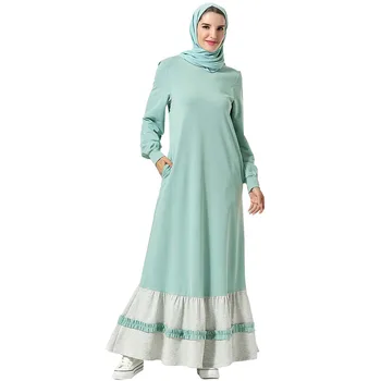 Chic Plus Size Patchwork Ankle-Length Arabian Pocket Casual Long Robes Stringy Selvedge Islamic Dress Women Clothing No Hijab
Chic Plus Size Patchwork Ankle-Length Arabian Pocket Casual Long Robes Stringy Selvedge Islamic Dress Women Clothing No Hijab