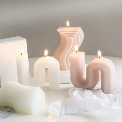 Ароматические S-образные свечи украшение для свадьбы дня рождения реквизит фото