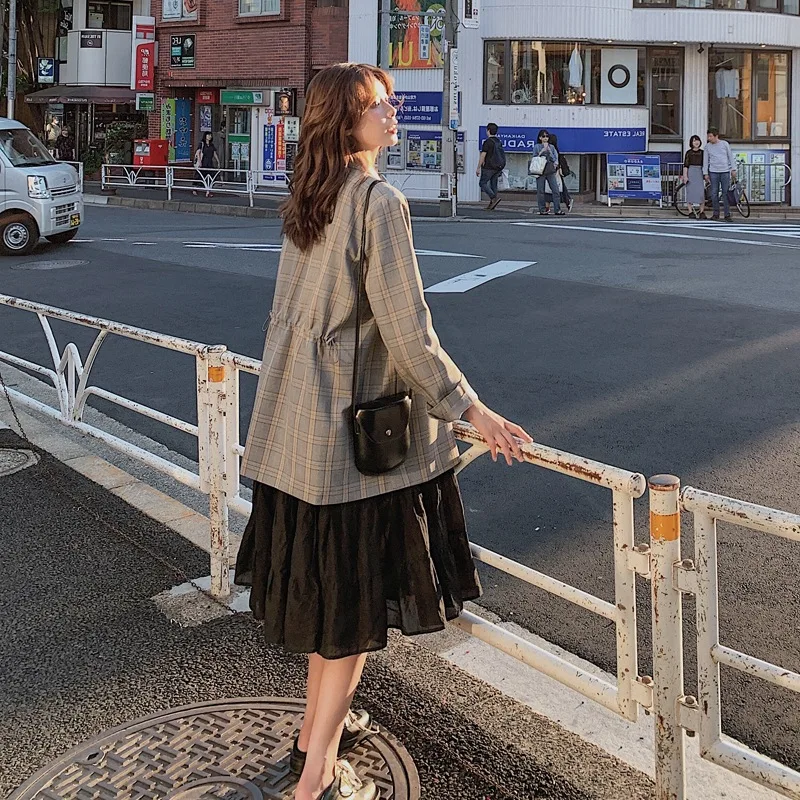 Photo Shoot Main Push INS Sense of Design Retro Plaid Back Drawstring Waist Hugging Loose-Fit Double Breasted Small Suit Coat Wo
Photo Shoot Main Push INS Sense of Design Retro Plaid Back Drawstring Waist Hugging Loose-Fit Double Breasted Small Suit Coat Wo