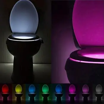 Smart Bathroom Toilet Night Light LED Body Motion Activated On/Off Seat Sensor Lamp 8 Color PIR decoracion lighting
Smart Bathroom Toilet Night Light LED Body Motion Activated On/Off Seat Sensor Lamp 8 Color PIR decoracion lighting