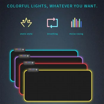 LED Light Keyboard Pad Thick Colorful Lighting Game Mouse Pad Security Silicone Material Mouse Pad
LED Light Keyboard Pad Thick Colorful Lighting Game Mouse Pad Security Silicone Material Mouse Pad