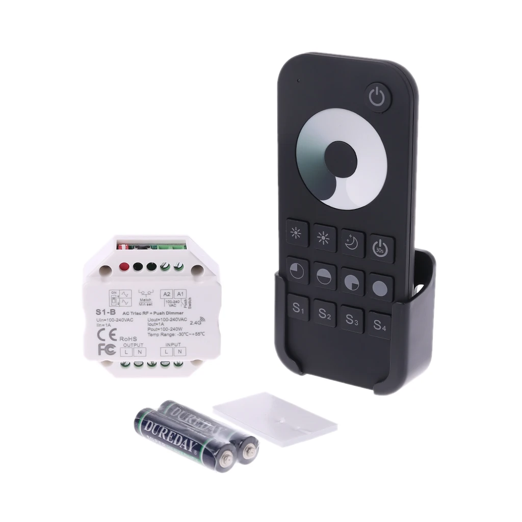 Drop Ship AC Wireless RF Triac Dimmer & 2.4G Remote Controller Kit Dimmable Push Switch For LED Lamp
Drop Ship AC Wireless RF Triac Dimmer & 2.4G Remote Controller Kit Dimmable Push Switch For LED Lamp