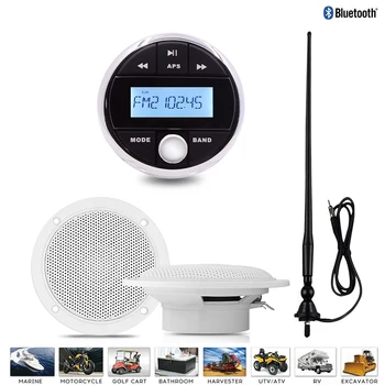 Marine Stereo Boat Audio Bluetooth Radio FM AM Car MP3 Player For Motorcycle Yacht ATV UTV+4" Waterproof Speaker+Radio Antenna
Marine Stereo Boat Audio Bluetooth Radio FM AM Car MP3 Player For Motorcycle Yacht ATV UTV+4" Waterproof Speaker+Radio Antenna