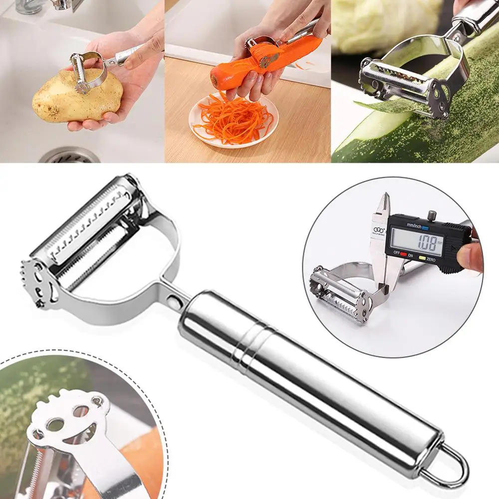 Stainless Steel Peeler Grater Multi-function Fruit Peeler Vegetable Fruit Peel Shredder Slicer Grater Kitchen Accessories
Stainless Steel Peeler Grater Multi-function Fruit Peeler Vegetable Fruit Peel Shredder Slicer Grater Kitchen Accessories