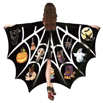 Soft Fabric Bat Cape Wings Big Bat Pumpkin Skull Shawl Fairy Ladies Cape Nymph Pixie Costume Halloween Accessory
Soft Fabric Bat Cape Wings Big Bat Pumpkin Skull Shawl Fairy Ladies Cape Nymph Pixie Costume Halloween Accessory