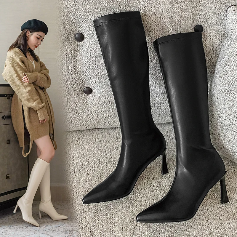 2020 spring and autumn all-match solid color boots pointed toe stiletto thin boots fashionable high-heeled women's boots X322
2020 spring and autumn all-match solid color boots pointed toe stiletto thin boots fashionable high-heeled women's boots X322