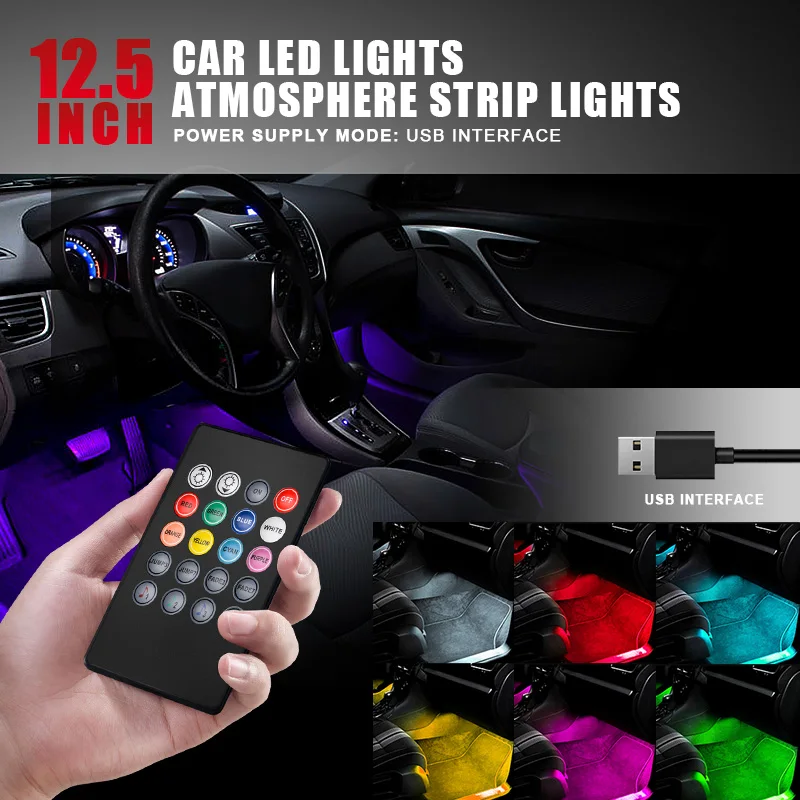 72 LED USB 5V Interior LED Accent Kit Car LED Interior Light Lamp Strip Decorative Atmosphere Lights Wireless Remote Control
72 LED USB 5V Interior LED Accent Kit Car LED Interior Light Lamp Strip Decorative Atmosphere Lights Wireless Remote Control