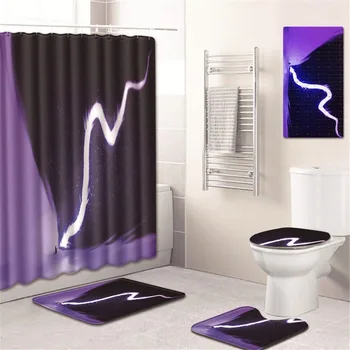 Shower Curtain Bathroom Mat Toilet Cover Mat Non-Slip Household Mat Kitchen Pad Five-Piece Carpet PVC Bath Mat
Shower Curtain Bathroom Mat Toilet Cover Mat Non-Slip Household Mat Kitchen Pad Five-Piece Carpet PVC Bath Mat