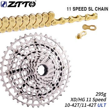 ZTTO Mountain Bike ultimate 11 Speed XD 10-42T MTB Ultralight Cassette 11 speed SL Golden 11v 11s gold chain For x1 xx1 m8000 xt
ZTTO Mountain Bike ultimate 11 Speed XD 10-42T MTB Ultralight Cassette 11 speed SL Golden 11v 11s gold chain For x1 xx1 m8000 xt