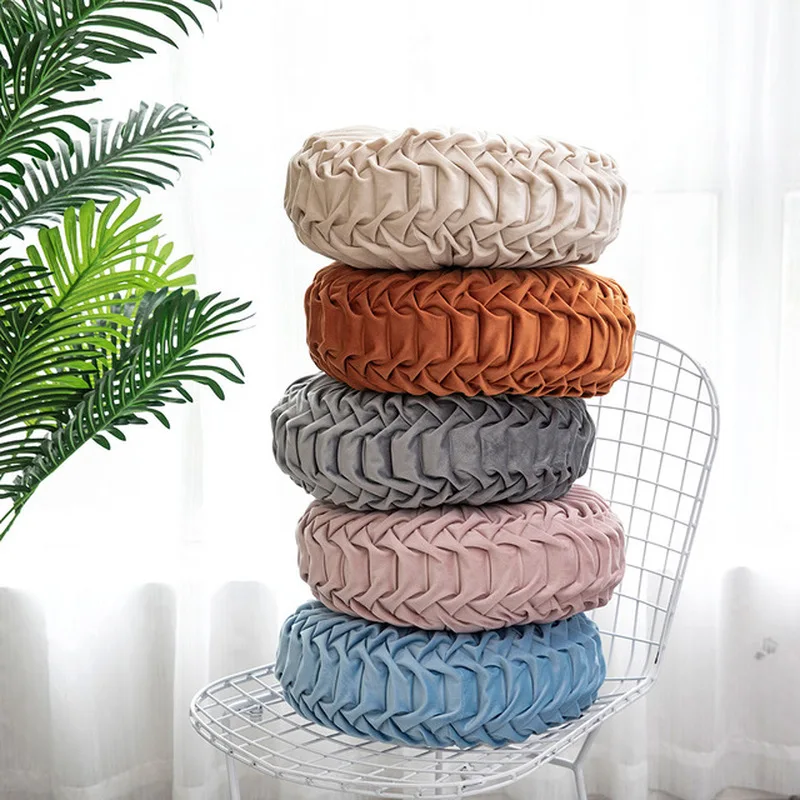 Luxury Velvet Pleated Round Floor Cushion Pillow Pouf Throw Home Sofa Decor Fabric Handmade Pleated Wheel Pumpkin Seat Cushion
Luxury Velvet Pleated Round Floor Cushion Pillow Pouf Throw Home Sofa Decor Fabric Handmade Pleated Wheel Pumpkin Seat Cushion
