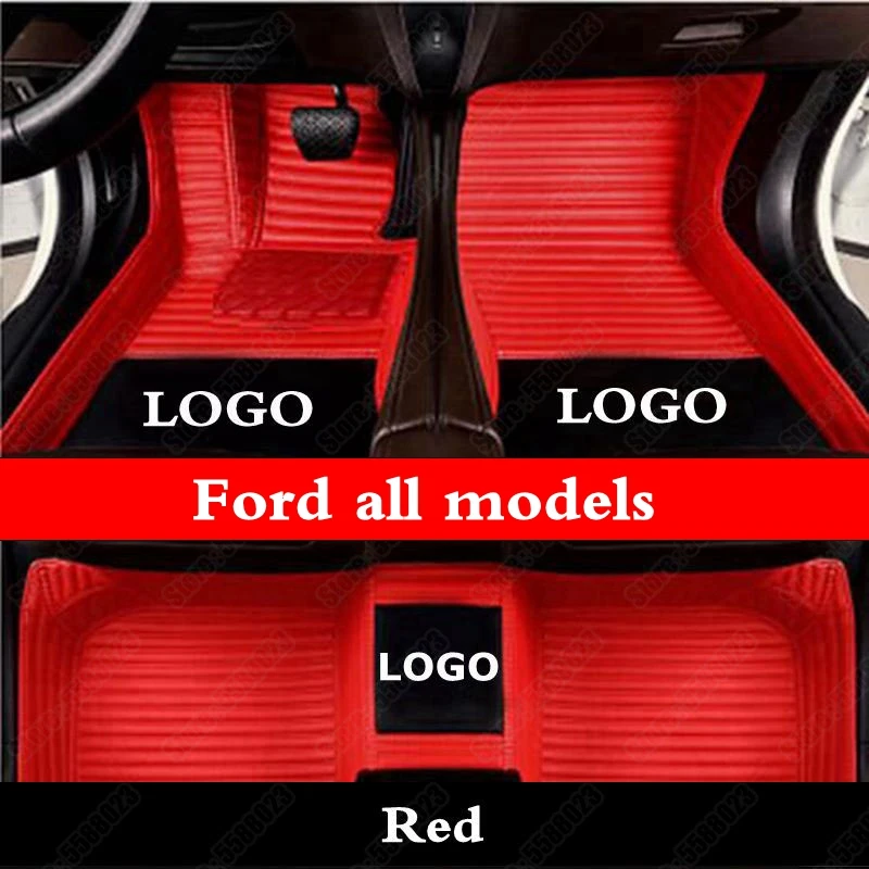 

custom car floor mats for Ford Ranger Raptor Everest Edge Kuga C-max Tourneo F-150 Mondeo Focus Fiesta Mustang S-max Explorer