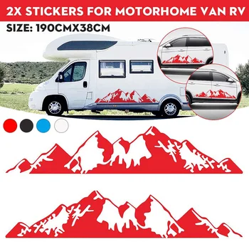 2pcs Car RV Side Stripes Sticker Mountain Graphics Vinyl Stickers DIY Decor For VW T4 T5 SUV Off-road Caravan Motorhome 
2pcs Car RV Side Stripes Sticker Mountain Graphics Vinyl Stickers DIY Decor For VW T4 T5 SUV Off-road Caravan Motorhome