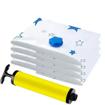 Vacuum Storage Bag Home Reusable with Travel Hand Pump Organizer Transparent Border Foldable Clothes Travel Saving Bag Package 
Vacuum Storage Bag Home Reusable with Travel Hand Pump Organizer Transparent Border Foldable Clothes Travel Saving Bag Package