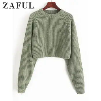 ZAFUL Raglan Sleeve Crop Plain Sweater Short Tops Crew Neck Full Sleeves Loose Solid Pullovers Daily Autumn for Girls Women 2019
ZAFUL Raglan Sleeve Crop Plain Sweater Short Tops Crew Neck Full Sleeves Loose Solid Pullovers Daily Autumn for Girls Women 2019