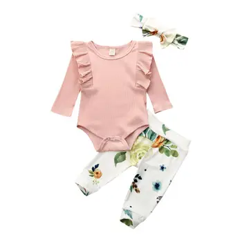 4colors 2019 Brand Newborn Infant Baby Girl Boy Flower Tops Romper Leggings Outfits Set Clothes Autumn Casual Baby Clothing 3Pcs
4colors 2019 Brand Newborn Infant Baby Girl Boy Flower Tops Romper Leggings Outfits Set Clothes Autumn Casual Baby Clothing 3Pcs
