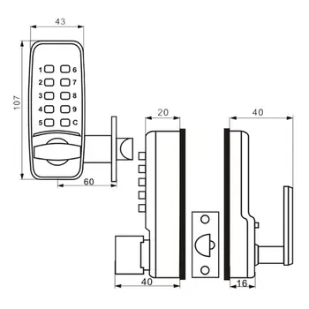 Waterproof Code Lock Fireproof Electronic Code Password Security Anti-theft X6HC
Waterproof Code Lock Fireproof Electronic Code Password Security Anti-theft X6HC