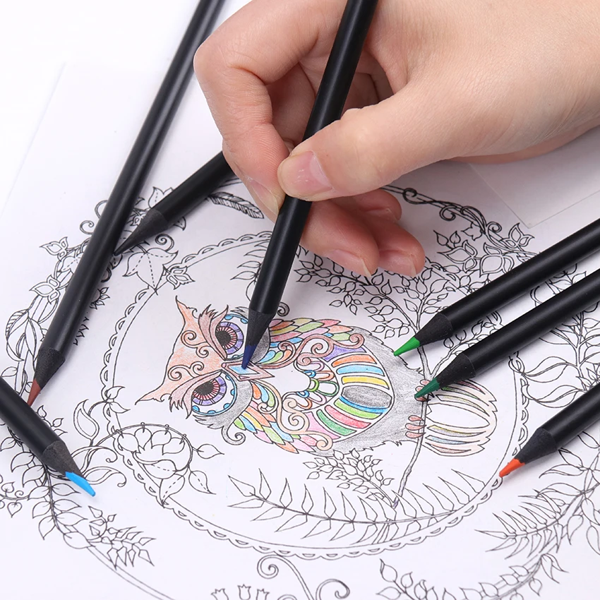 12 Color Black Wooden Pencils Painting Pen Color Lead Pencil Writing Painting Office Stationery Pencils Gifts For Students New 12 Color Black Wooden Pencils Painting Pen Color Lead Pencil Writing Painting Office Stationery Pencils Gifts For Students New